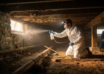 champignon lignivore dans le vide sanitaire : traitement